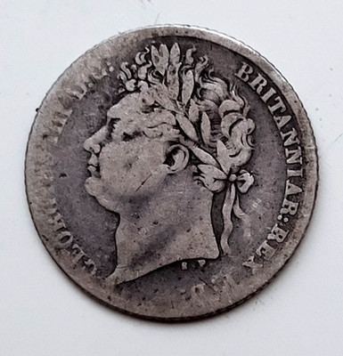 1825 Great Britain 6 Pence, Silver .925, George III