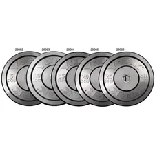 York Barbell 28085 Solid Rubber Training Bumper Plates- Black -20 kg