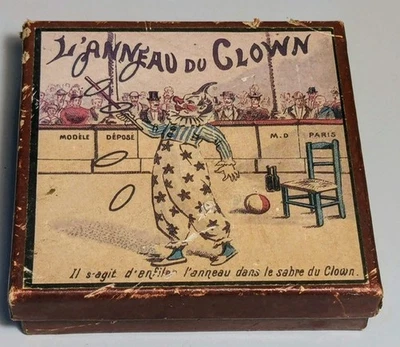 Vieux Jouet Forain : Trapéziste Clown Articulé - Vintage