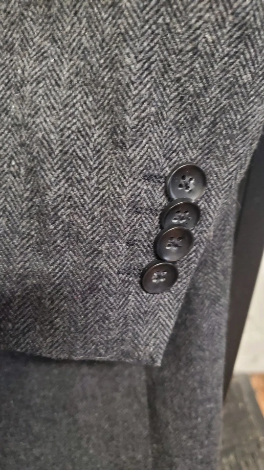 Stafford Men's 46R Gray Wool Blend Classic Fit Top Coat Overcoat Jacket MINT - Image 4 of 4