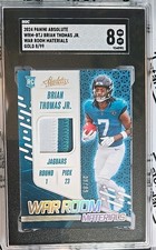 2024 Panini Absolute - War Room Materials Brian Thomas Jr. #WRM-BTJ Gold /99 RC