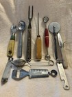 Vintage Kitchen Utensils Red Green Wood Tempered Steel Westmark Heuck Vaugman — photo 1