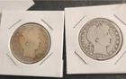 1899 & 1900 Barber Half Dollar Lot of 2 90% Silver 50C U.S. Coins Circulated
