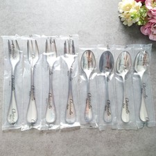 Christofle Fidelio Cake Fork Coffee Spoon BRAND NEW 8pcs Silverplated Flatware
