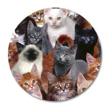 Cats Mouse pad, Cats Galore Round Non Slip Rubber Mouse pad Gaming Mouse Pad ...