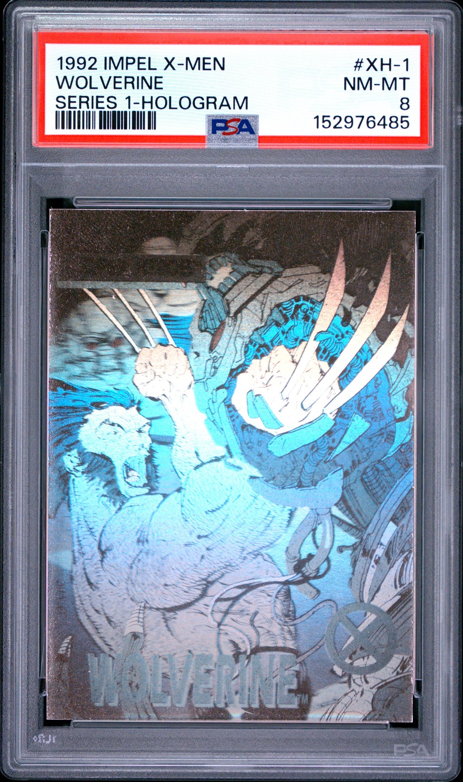 1992 IMPEL X-MEN SERIES 1-HOLOGRAM #XH-1 WOLVERINE PSA 8