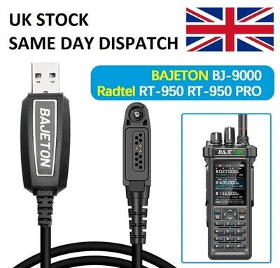 UK RADIO CABLES USB Programming Cable For Radtel RT-950 RT-950 PRO Bajeton BJ-9000 Ham Radio