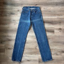 26x31 Vintage Levi s 501 Jeans 1980s Dark Wash Red Tab Straight Fit USA