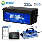 36V 100Ah Golf Cart Lithium Battery 200A BMS with 25A Charger Trolling Motor RV