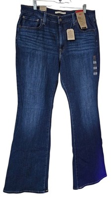 Levi's Jeans Women Size 34 Blue Dark Wash 726 Highrise Flare NWT