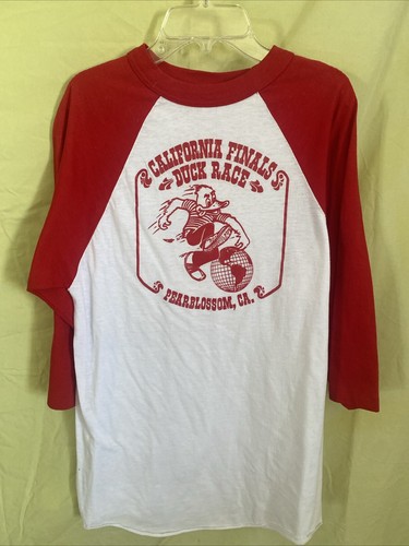 Vintage Single Stitch California Finals Duck Race Shirt Size XL Made In USA