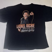 Lionel Richie + Mariah Carey All The Hits 2017 Concert Tour Shirt 2XL Vintage