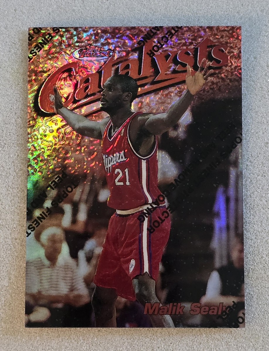 1997-98 Topps Finest MALIK SEALY #73 Refractor Catalysts Los Angeles  Clippers