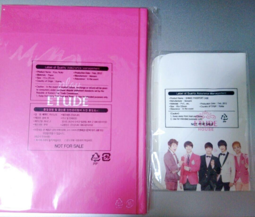 SHINee × Etude House Note Book & Passport Case Set of 2 / Novelty