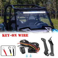 WEISEN Roof 32" Light Bar Mount w/Key On Wire Kit For Polaris 900 RZR XP 1000