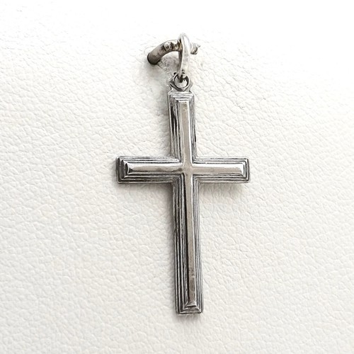 Sterling Silver Cross 1in Religious Charm Pendant
