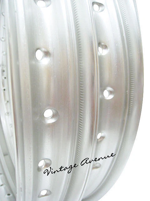 Llanta delantera + trasera HONDA CR250M M0/M1/'76 MR250 1976 ALUMINIO (PLATEADO) Foto 4 de 4