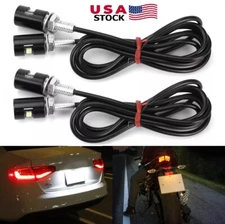 8× Motorcycle Car LED License Plate Light Screw Bolt Lamp Bulbs White Universal