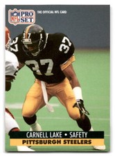 Carnell Lake 1991 Pro Set #634 Pittsburgh Steelers FOOTBALL