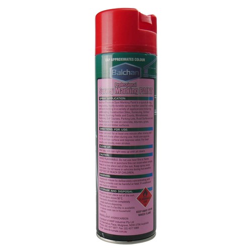 Balchan Professional Survey Marking Paint Brilliant Red 350g - Picture 2 of 2