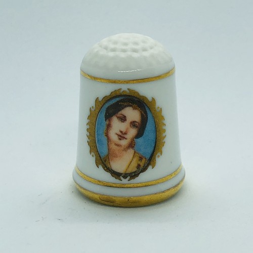 1978 First Lady Fine Bone China Franklin Porcelain Thimble - Julia Tyler