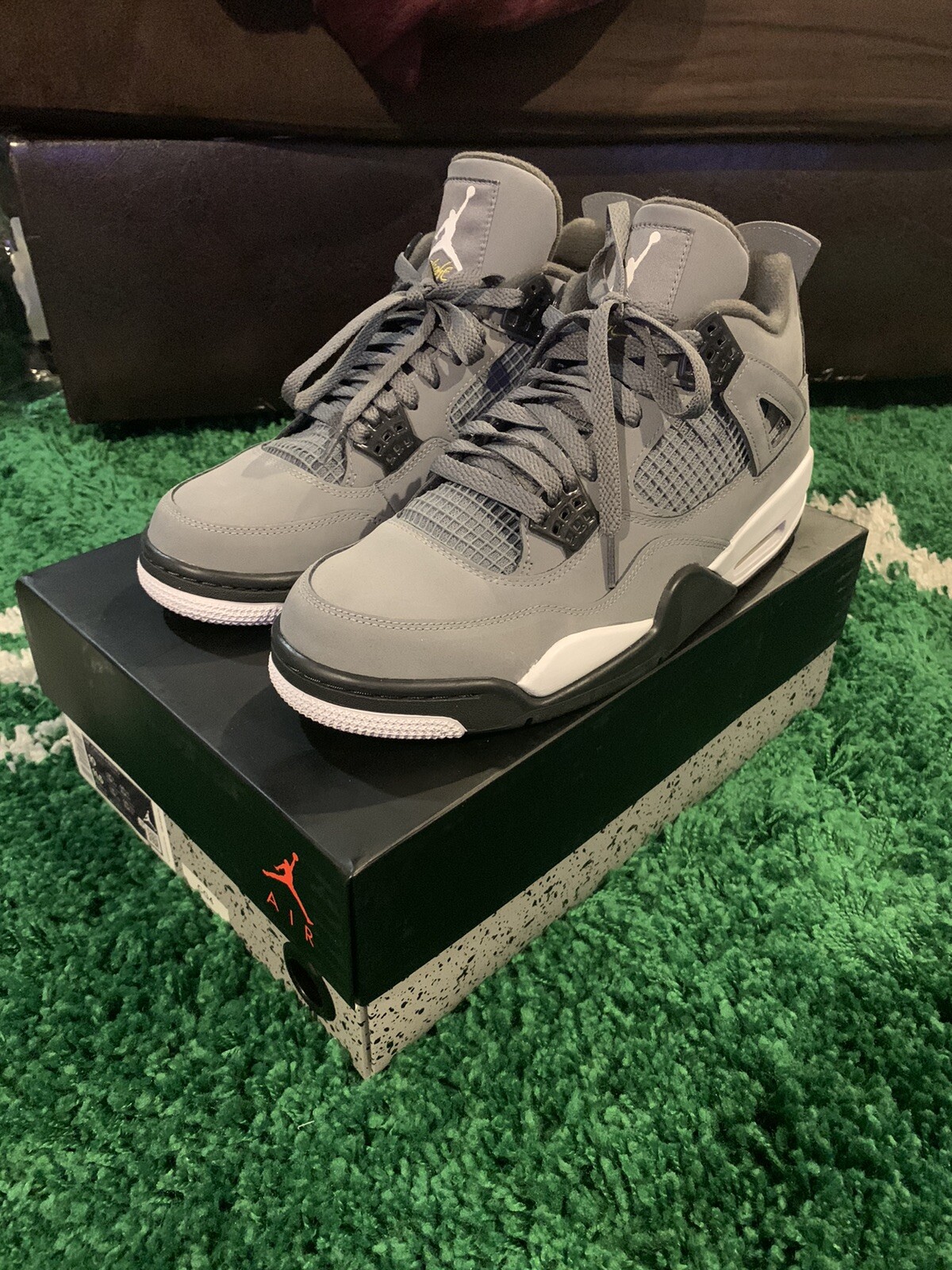 cool grey 4 yellow laces