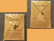 SCORPIO & SAGITTARIUS Zodiac Sign Pendant Necklaces | Horoscopes | Astrology