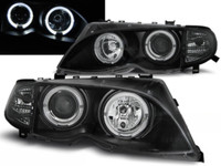 Scheinwerfer Paar BMW 3Er E46 Limousine 09/2001 Bis 03/2005 Angel Eyes Schwar...