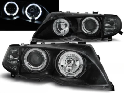 Paire de phares BMW serie 3 E46 Berline 09/2001 a 03/2005 angel eyes noir LPBMA0 - Photo 1/2