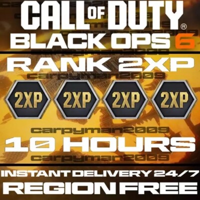 Call of Duty Black Ops 6 XP [10 STUNDEN] Double XP COD BO6 GLOBAL CODE 2XP MONST
