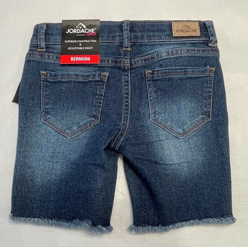 Girls' Jordache Destructed Denim Jean Bermuda or Midi Shorts : 5-6-14 - Picture 2 of 12