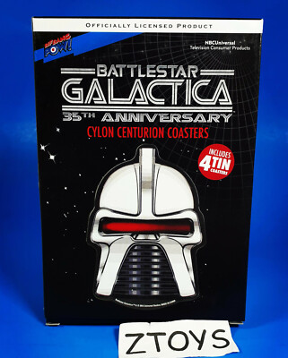 NEW! BATTLESTAR GALACTICA Cylon Centurion Coasters Set of 4 Fast Ship!