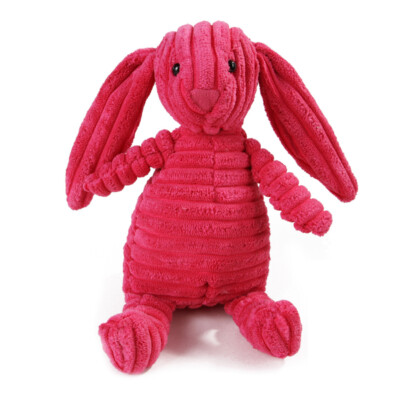 pink bunny dog toy