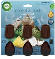 Air Wick Essential Mist Refill 3 Count Coconut And Pineapple Air Freshener