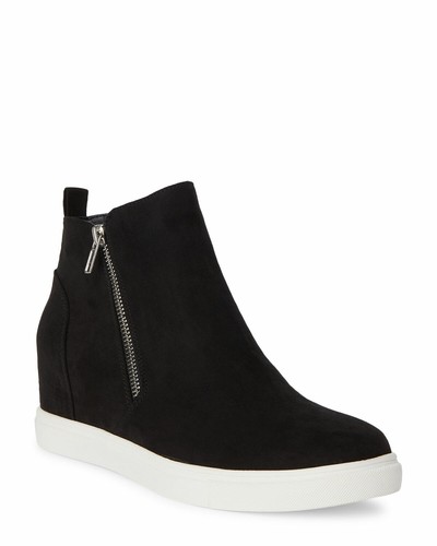 microsuede wedge sneakers