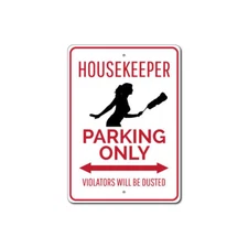 Housekeeper Sign, Housekeeper Cleaning Crew Aluminum Metal Decor Sign