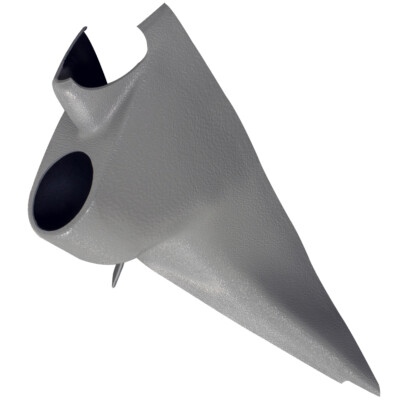 GlowShift Gray Single Gauge 52mm Pillar Pod for 2003-2007 Ford Super Duty