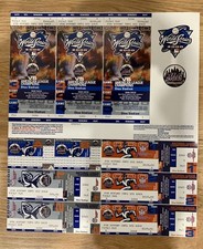 2000 New York Mets Playoffs Uncut Ticket Sheet yankees world series nlds nlcs