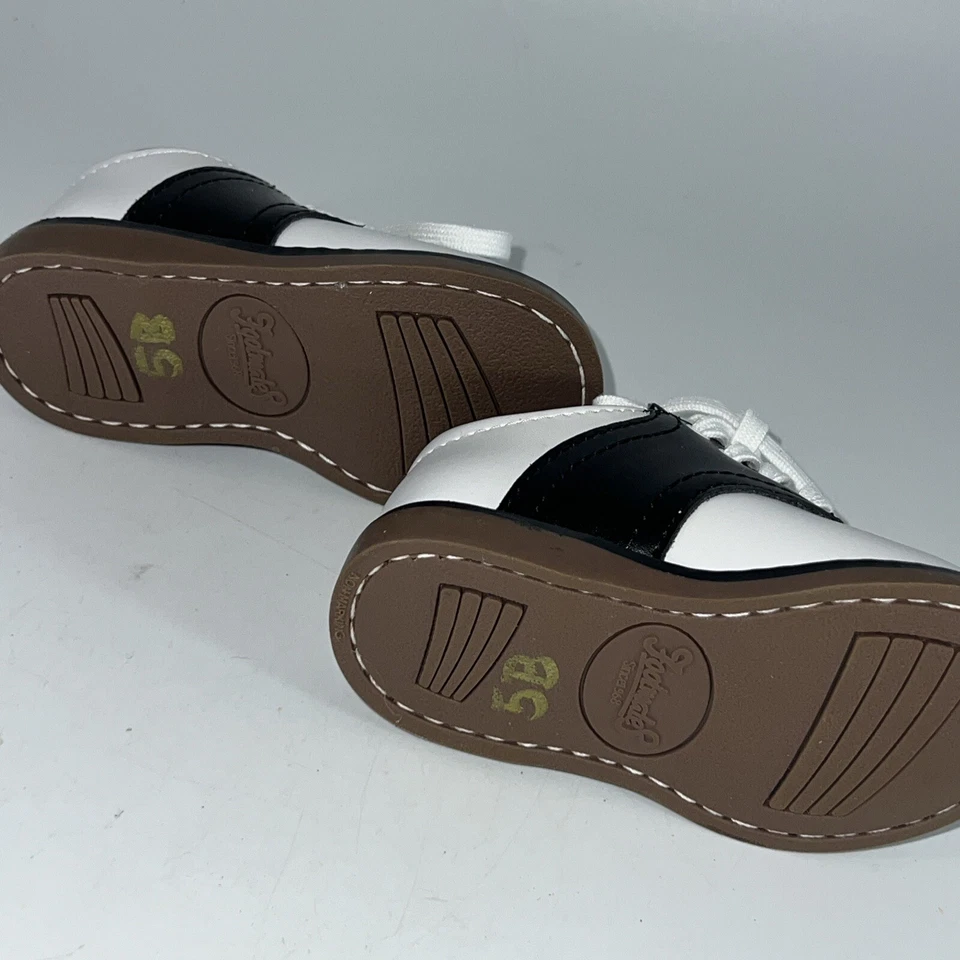 Zapatos de montar FootMates Cheer 3 anchos con cordones (bebé/niño pequeño/niño pequeño) cuero Foto 3 de 4