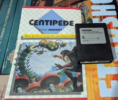 Centipede (1983) C64 Commodore 64 Modul & Manual Classic Game 8-bit works