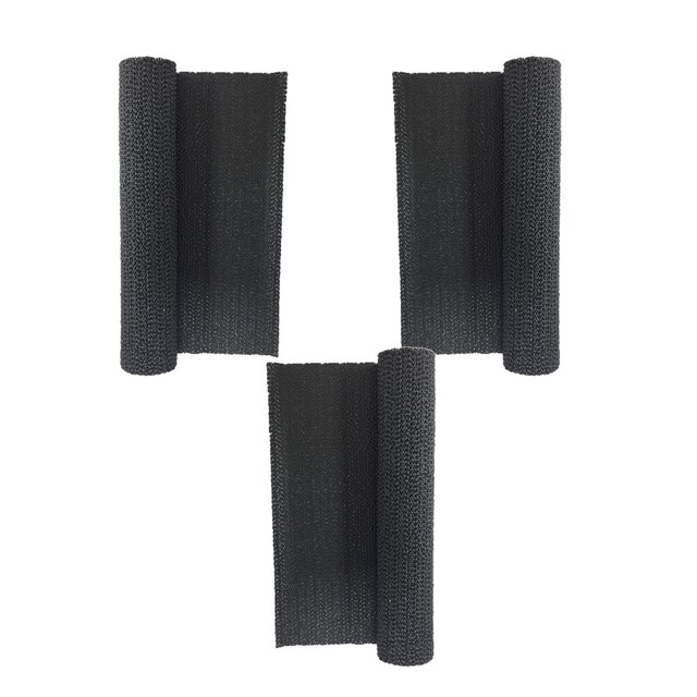3 Rolls Black Foam Rubber AntiSlip Shelf Box Drawer Liner Mat for