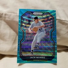 Jack Morris 2021 Prizm Baseball Teal Wave Prizms Card #49 Minnesota Twins 