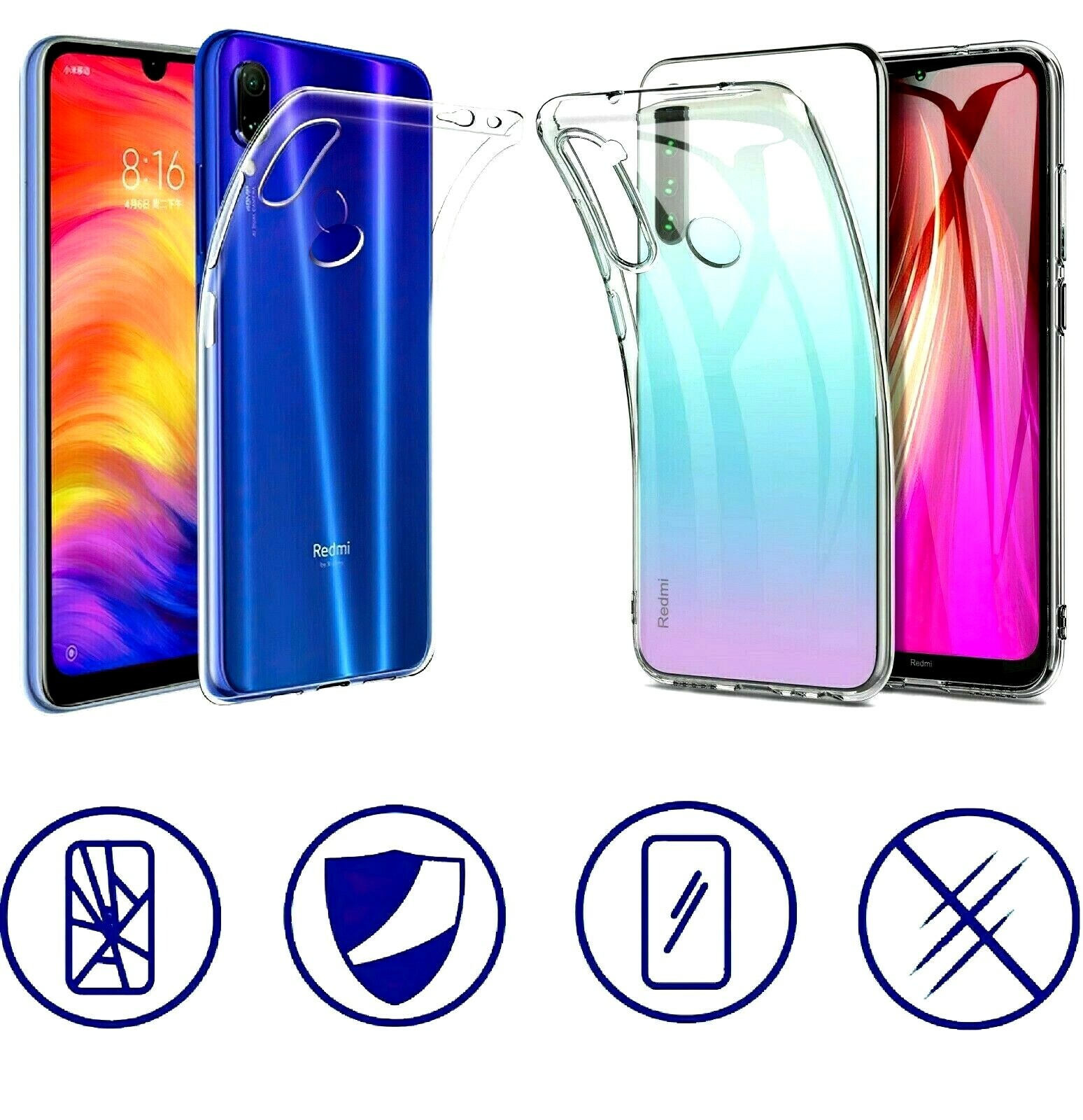 GOKEN Cover Con Sfumatura Viola/blu Per Xiaomi Redmi Note 11 4G / Note 11S – Custodia TPU Morbida Antiurto - 2