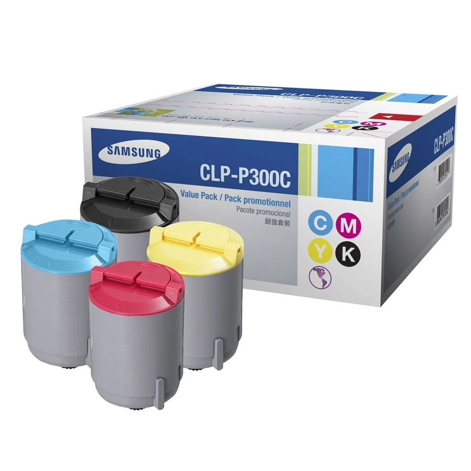 PACK 4x TONERs SAMSUNG CLP-P300c +50% OFFERT ! / pour clp-300 clx-3160 clx-2160 - Photo 1/1