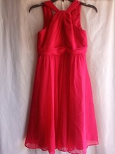 Davids Bridal Sz6 Red Halter Style Dress