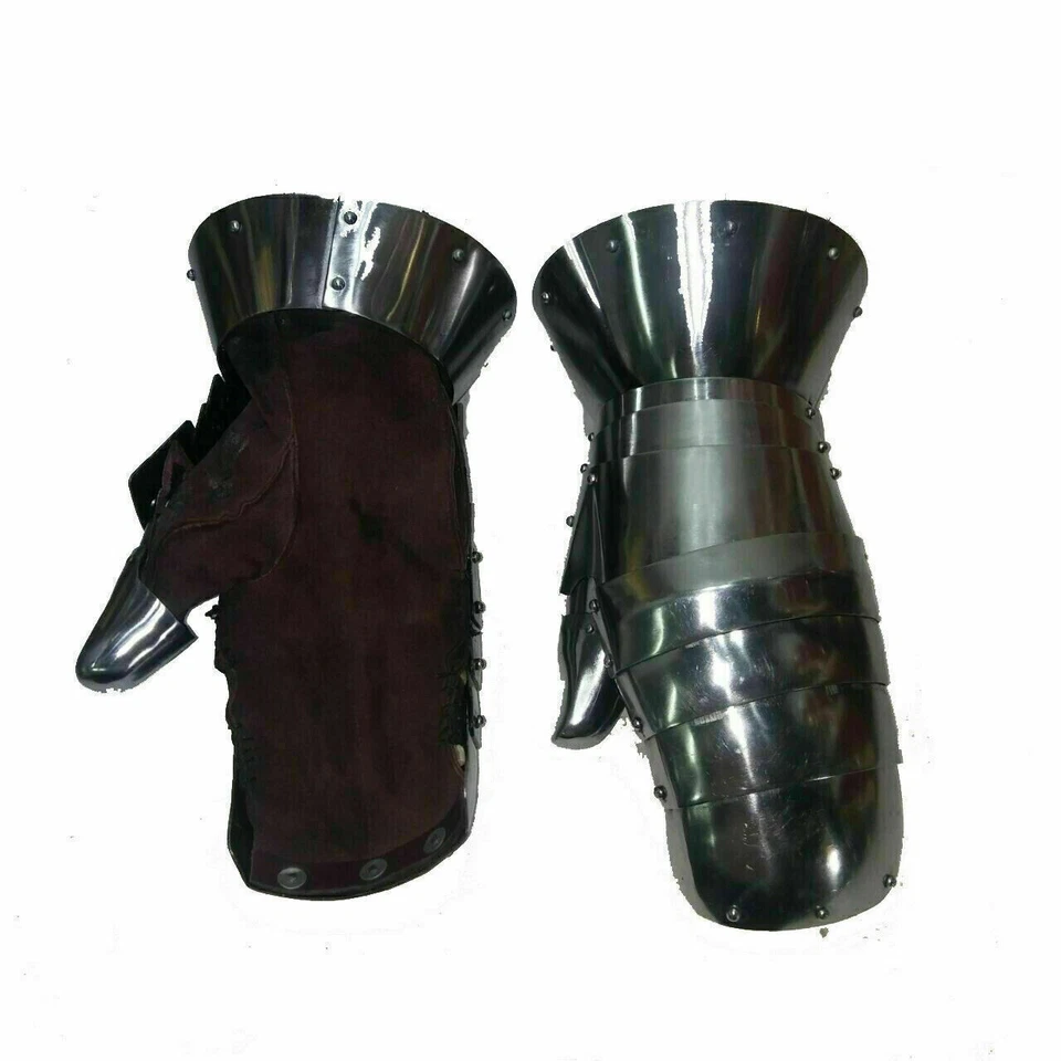 Средневековая Реконструкция SCA Миланские Рукавицы 16G Стальная Рукавица LARP Функциональная - Изображение 2 из 4