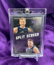2018-19 PANINI NOIR SPLIT SCREEN DIRK NOWITZKI/LUKA DONCIC #274 21/25 HOLY GRAIL