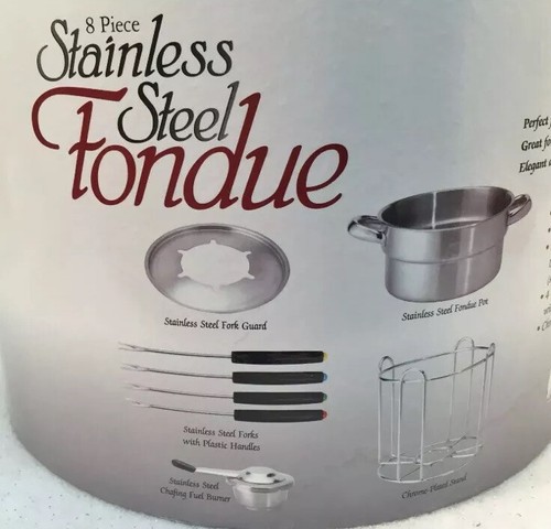 NEU CASAMODA 8-TEILIGES EDELSTAHLFONDUE SET NEU IN OFFENER BOX - Bild 3 von 5