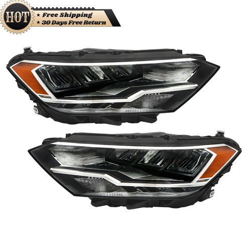 Silscvtt Left & Right Headlight For Volkswagen Jetta 2019-2023 Non-Projector LED - Picture 3 of 21