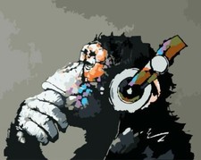 USA - DIY Paint by Number Kit Acrylic Painting Home Decor - Funky Monkey